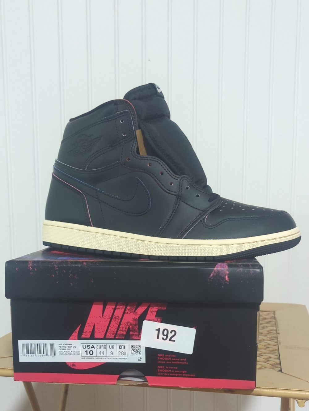 Nike Air Jordan 1 High Top Sneakers - Black/Cream